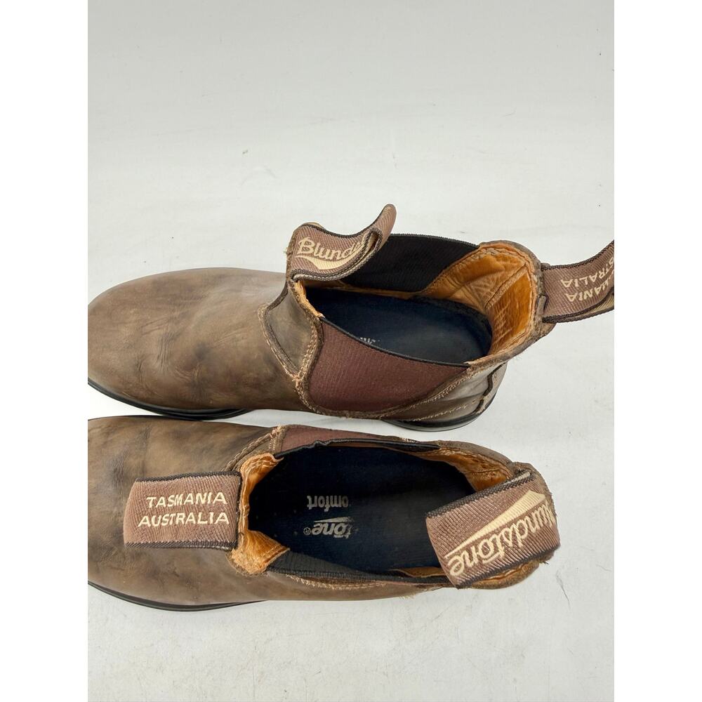 Blundstone Rustic Brown 585 Leather Pull-On Chelsea Boots Women's Size 7.5 - Picture 7 of 10